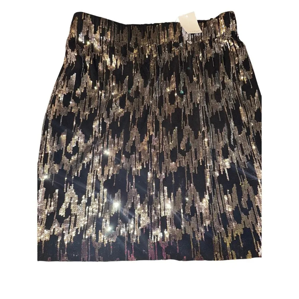CALVIN KLEIN SEQUIN SKIRT holiday new years Christmas NEW WITH TAGS